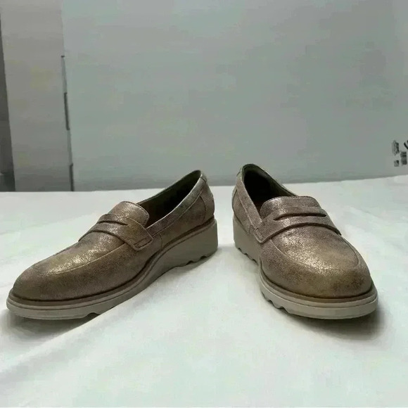 Collections by Clark’s- Women’s Heeled Loafers- Gold- 8.5 - Picture 1 of 9